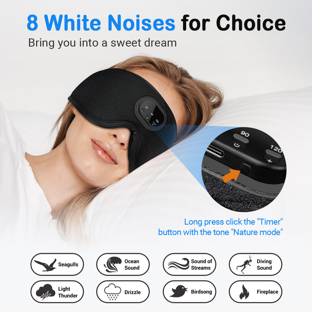 Bluetooth Sleep Mask with White Noise