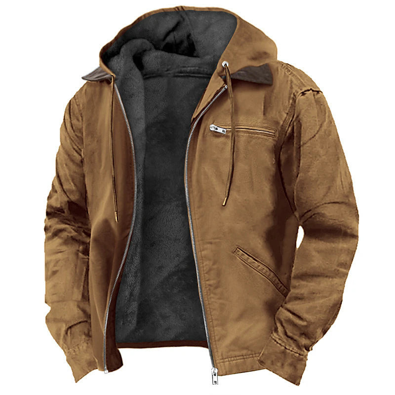 Men's Fleece-Lined Hooded Jacket