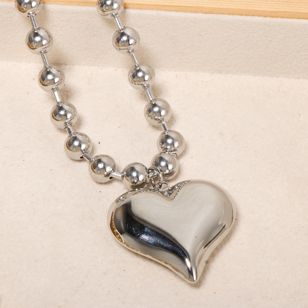 18K Gold Heart Pendant Necklace