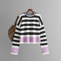 Striped Round Neck Knit Sweater
