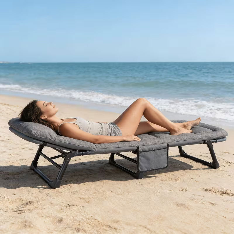 Portable Folding Chair with Side Pocket