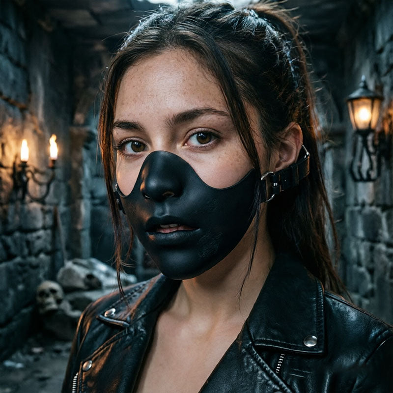 Realistic Half-Face Resin Mask