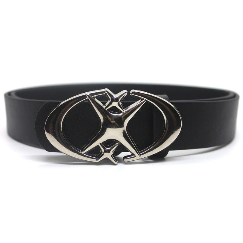 Crescent Moon Cross Star Buckle Belt