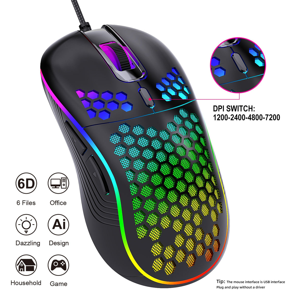 Wired RGB Gaming Mouse