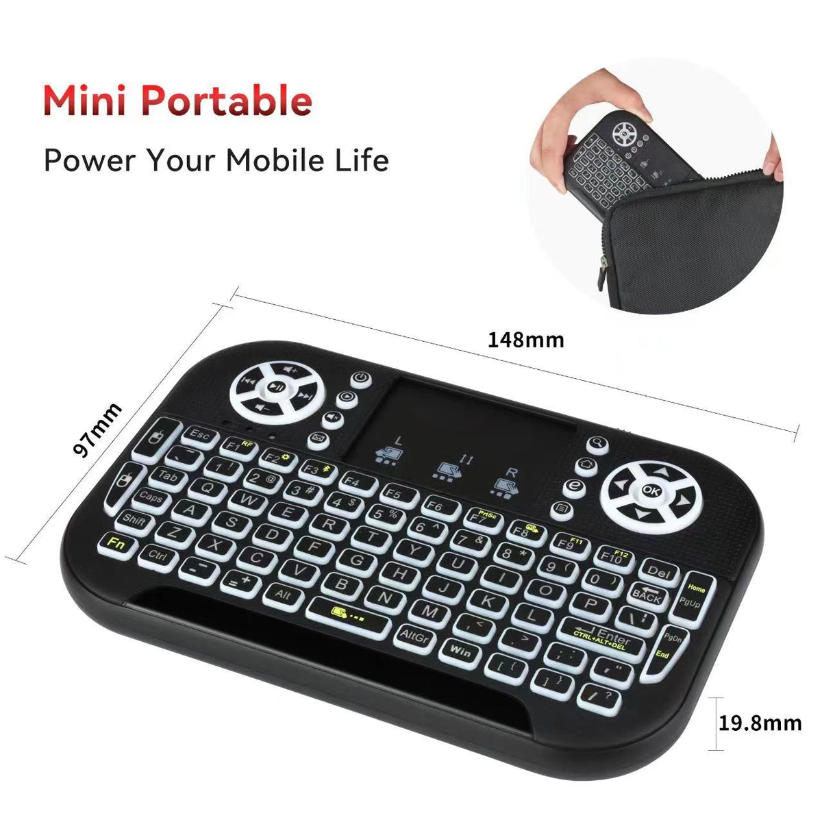 N8 Mini Air Mouse Keyboard with Backlight