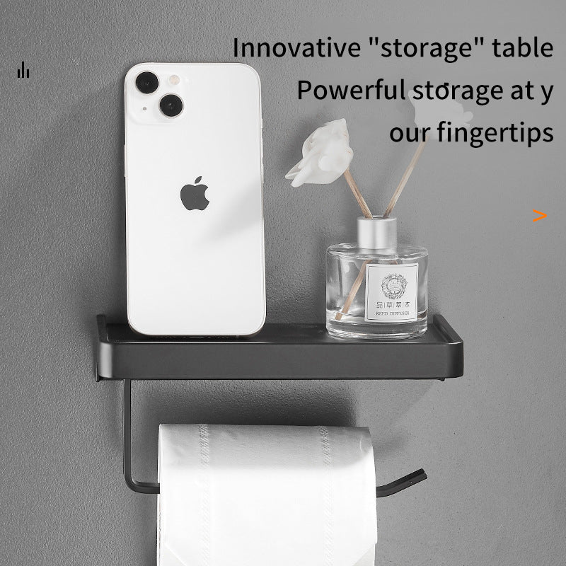 Toilet Mobile Phone Paper Towel Box Bathroom Storage Rack Toilet Paper Drawer Paper Roll Holder Non Perforated Wall Mounted Toilet Paper Hanger