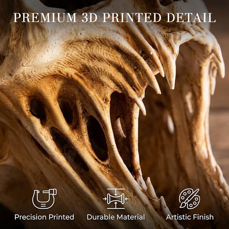 Gothic Demon Skull Sculpture