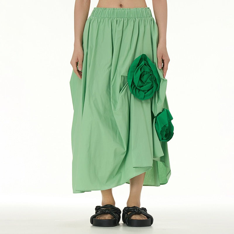 Irregular Floral Design Skirt