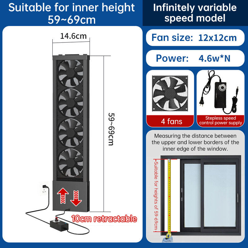No-Drill Window Exhaust Fan