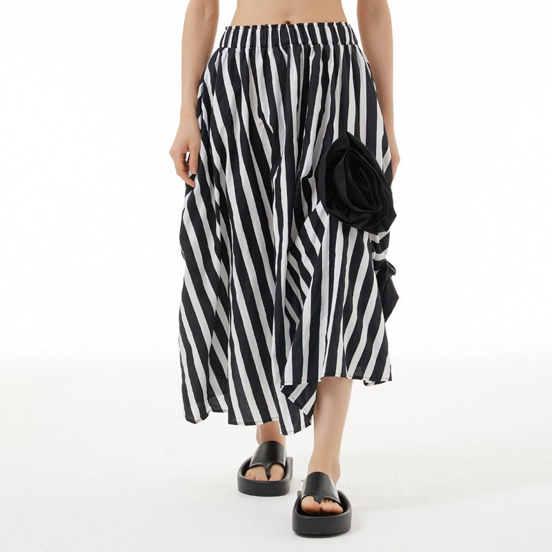 Irregular Floral Design Skirt