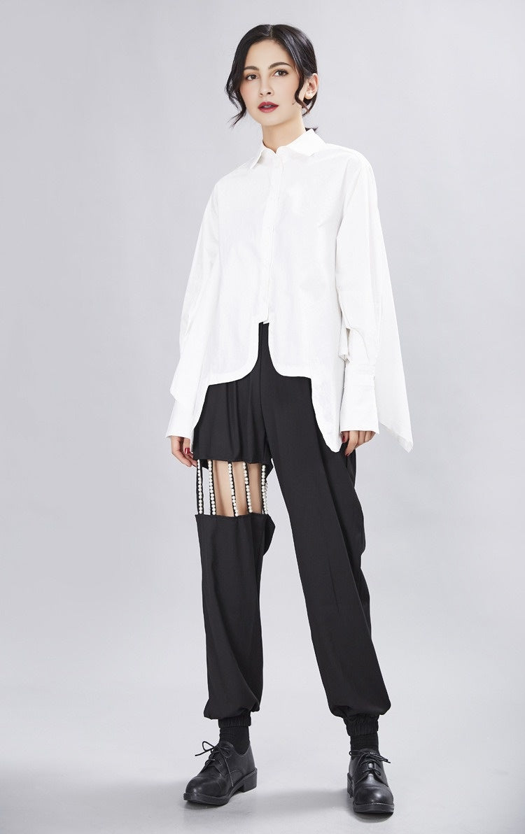 Irregular Loose Long Sleeve Shirt