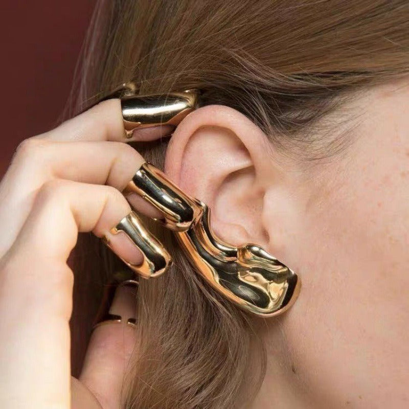 18K Copper-Plated Open Ring Set