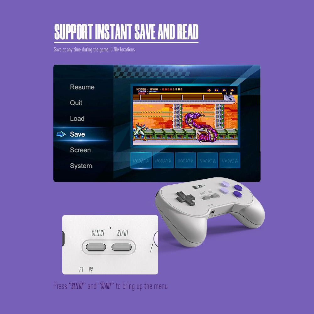 SFC Classic Retro Gaming Console (SNES-Style)