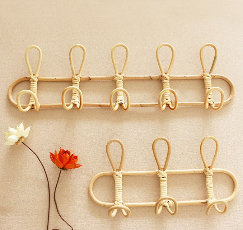 Vintage Rattan Wall Coat Hook