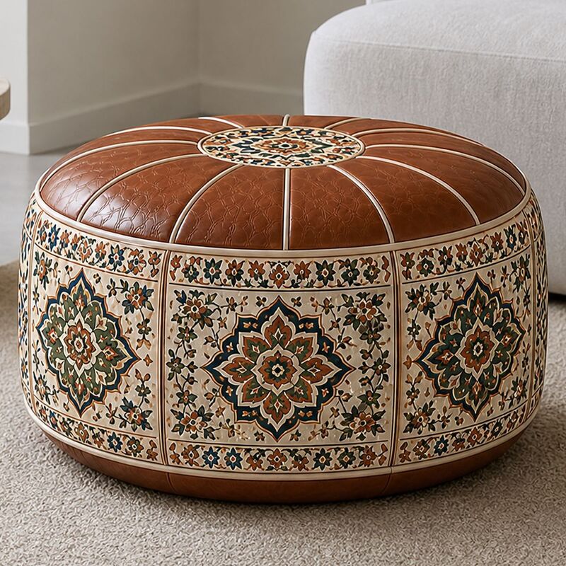 Bohemian Storage Ottoman Pouf